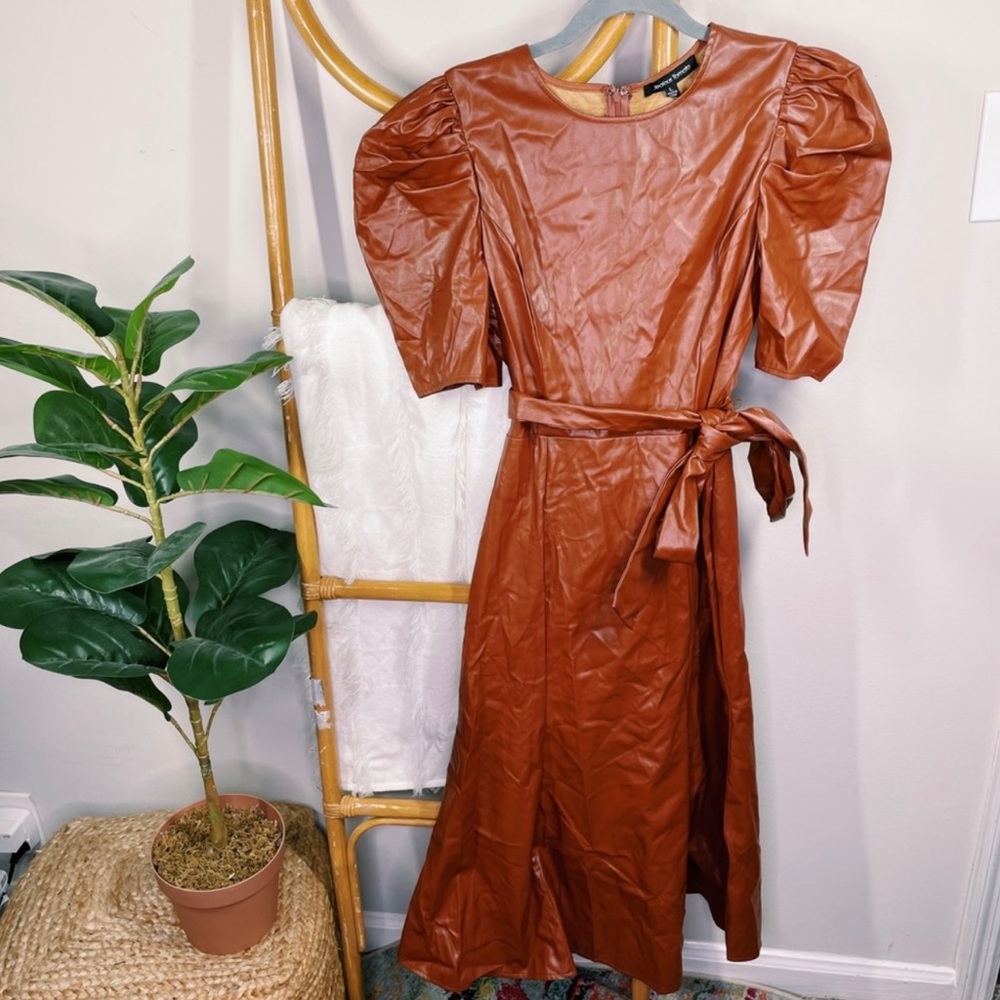 Beautiful stretchy faux leather dress